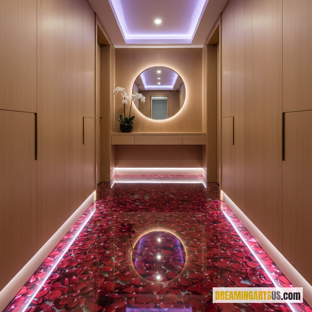 Rose Petal Epoxy Flooring