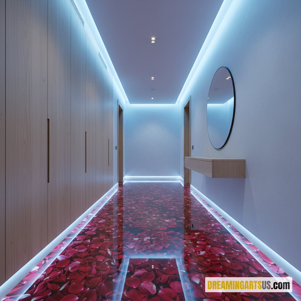 Rose Petal Epoxy Floor