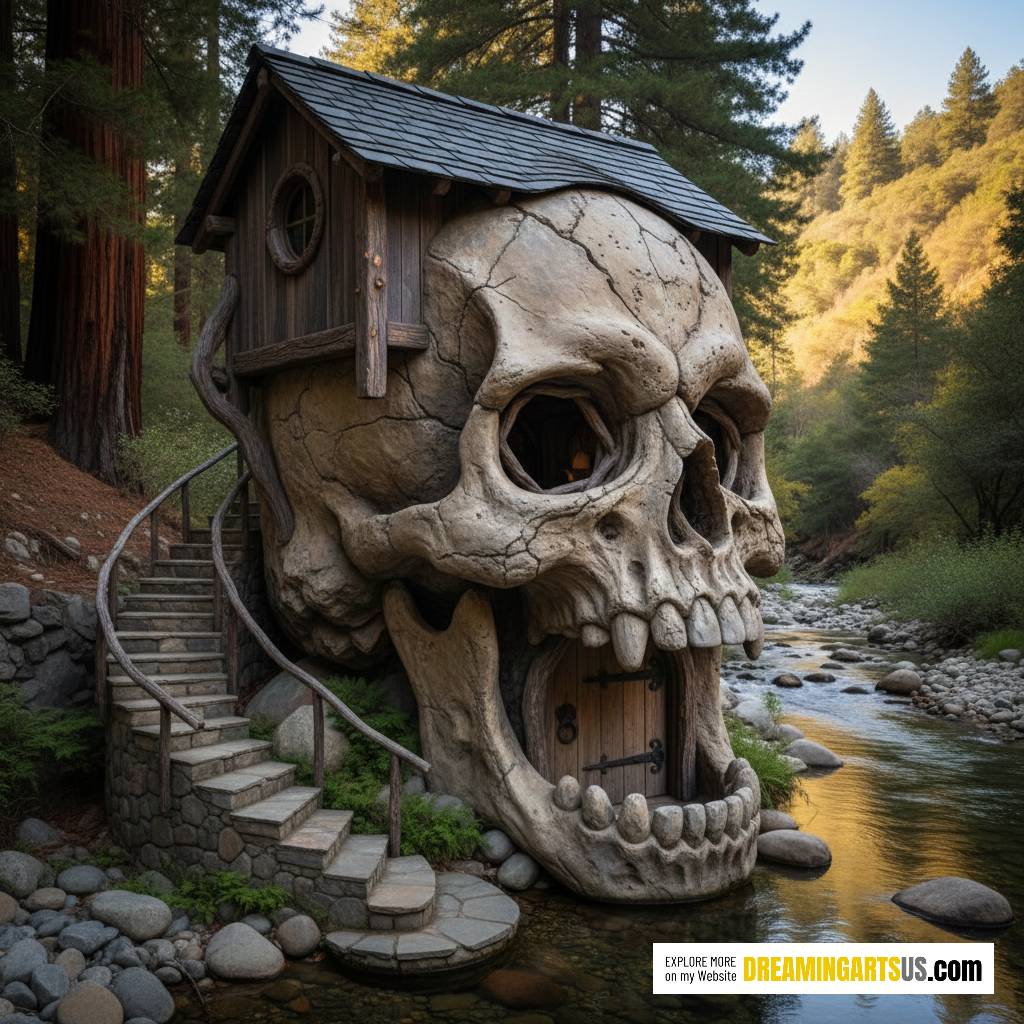 Skull-Shaped Stone House