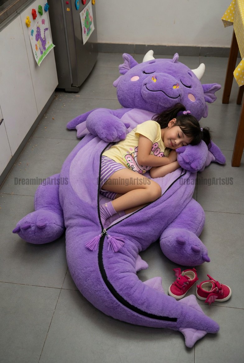 fluffy dragon sleeping bag
