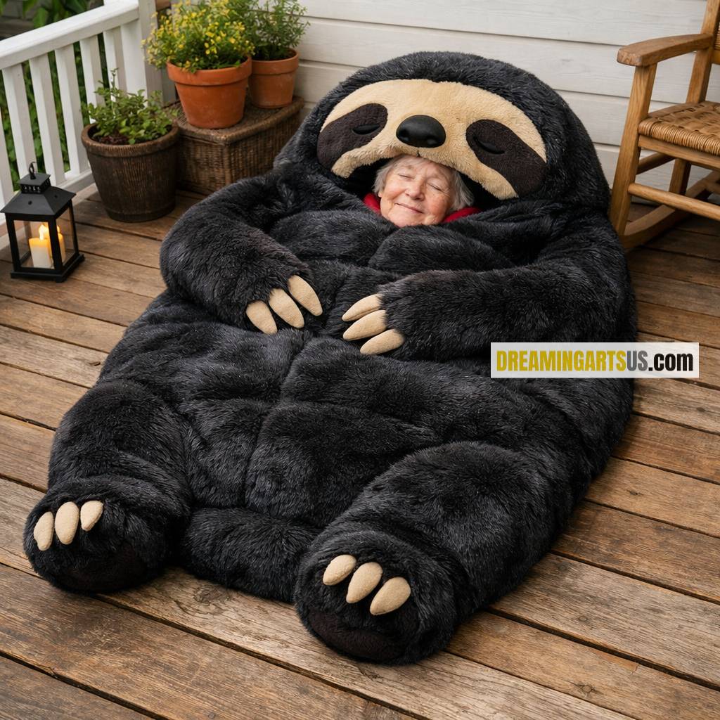 sloth-shaped sleeping bags