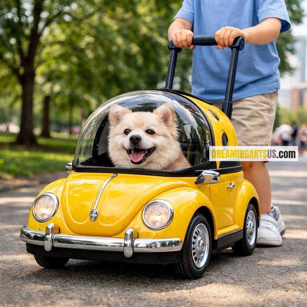 Volkswagen Beetle pet trolley bag