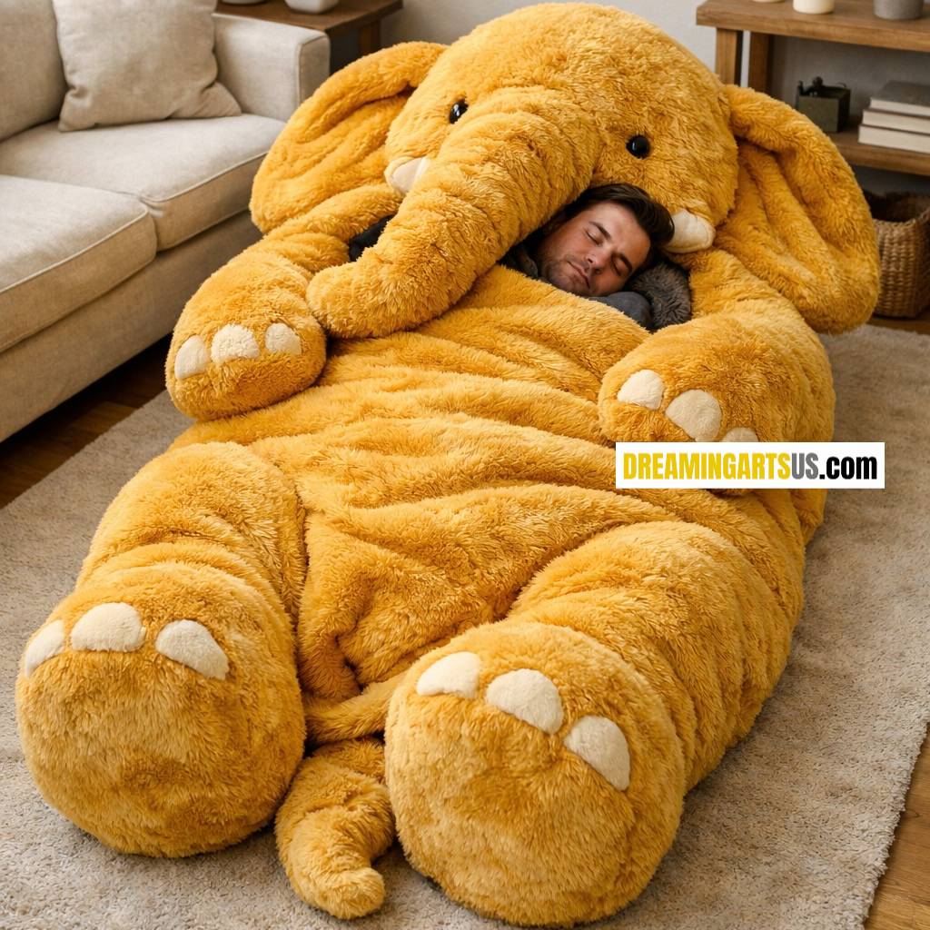 elephant-shaped sleeping bag
