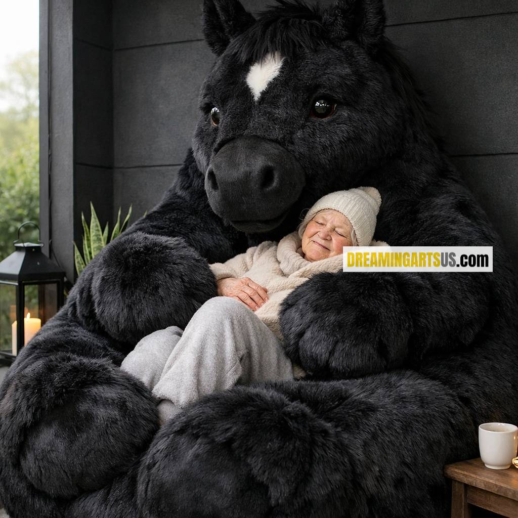 Fluffy Horse Bean Bag