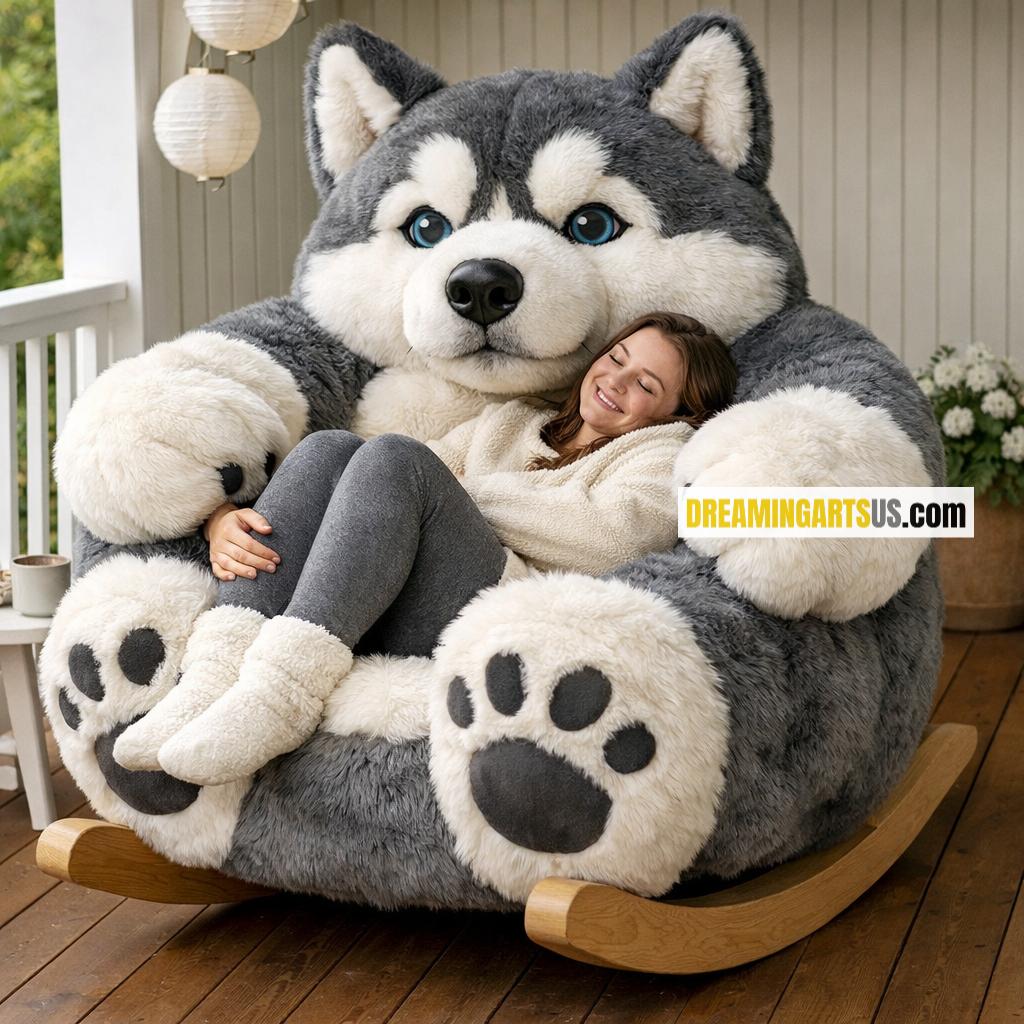 Fluffy Dog Rocking Chairs