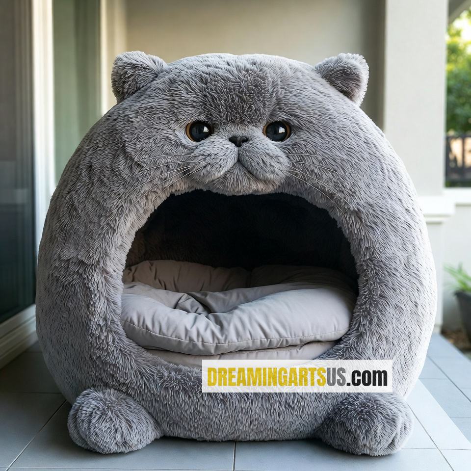 Giant Cat Lounging Pod