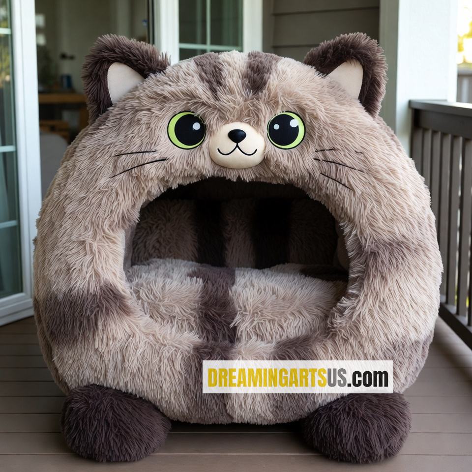 Giant Cat Lounging Pod