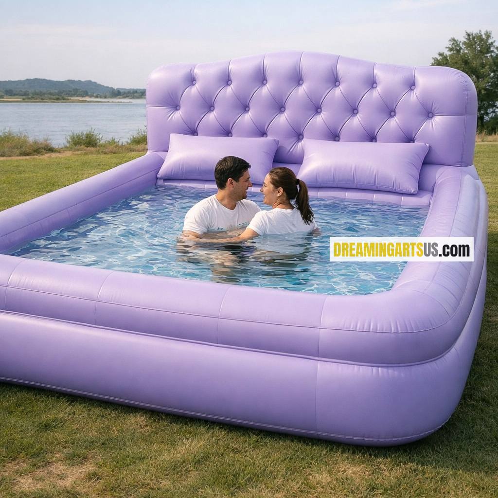 inflatable pool beds