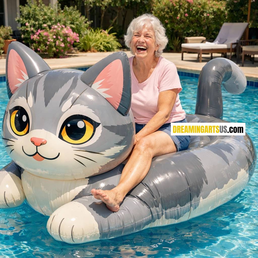Cat-Shaped Inflatable Floats