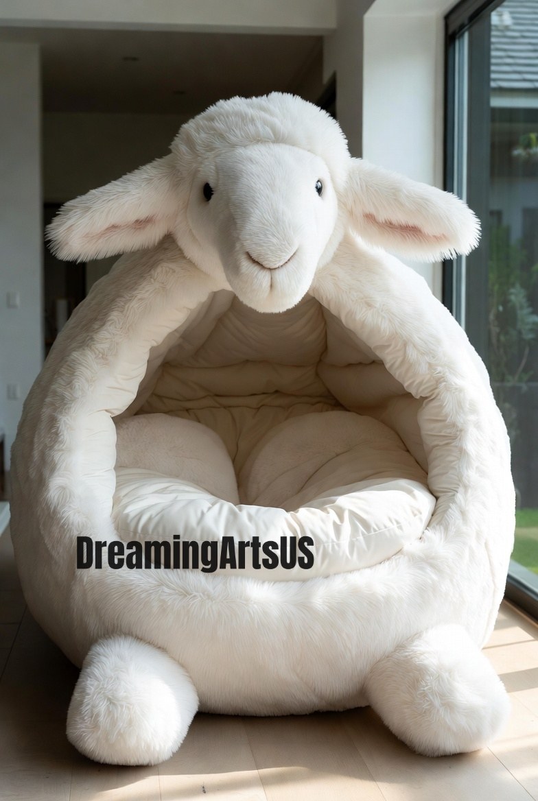 sheep-shaped lounger pod