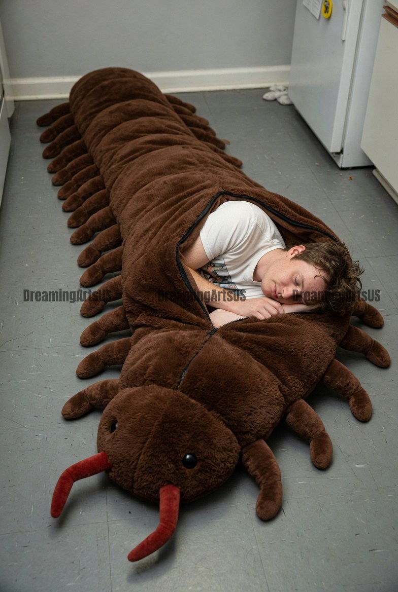 centipede-shaped sleeping bag