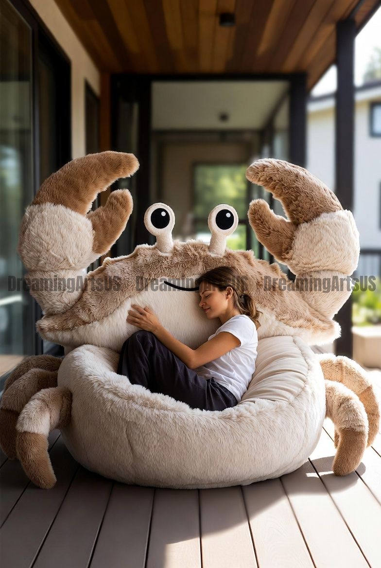crab-shaped bean bag