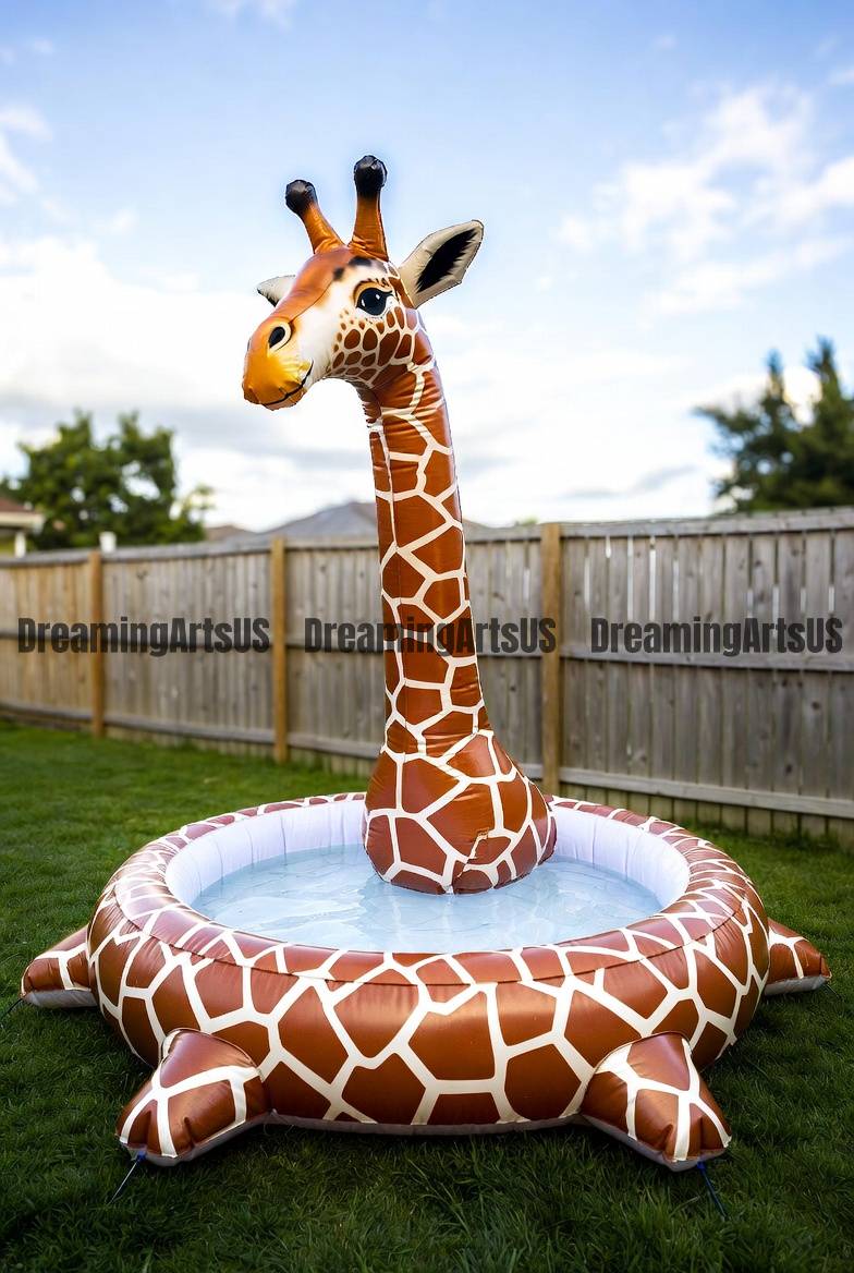 inflatable giraffe swimming pools