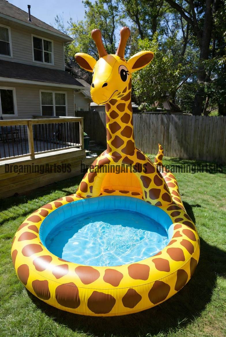 Giant Inflatable Giraffe Pool