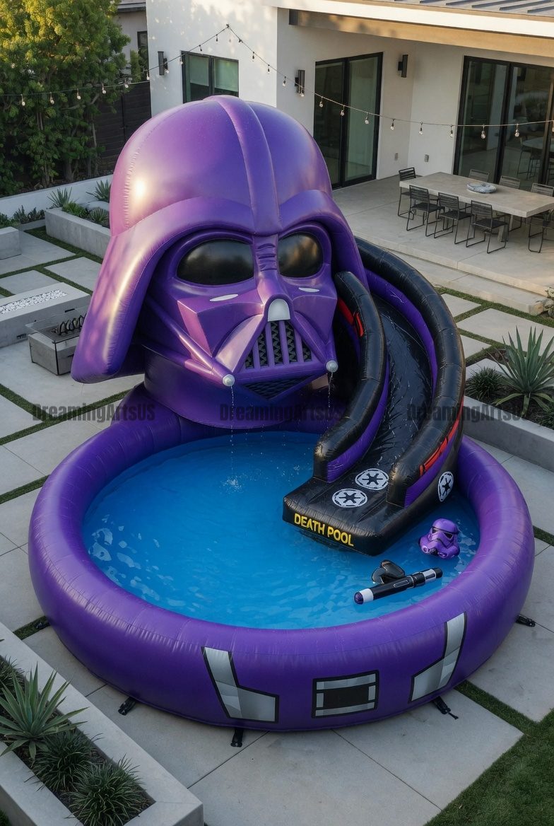 giant inflatable Darth Vader pools