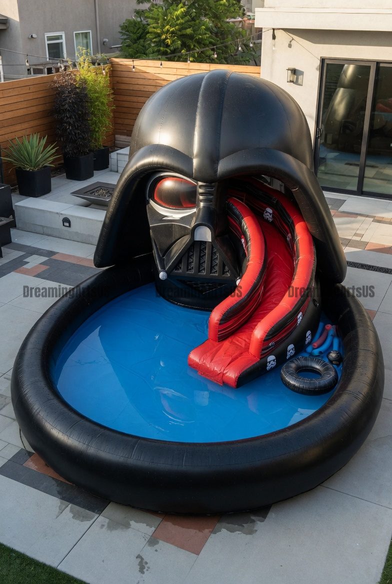 giant inflatable Darth Vader pools