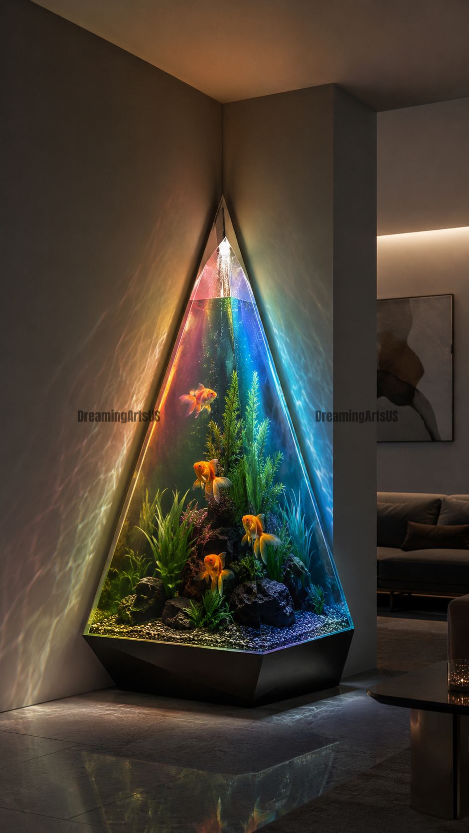 Corner Pyramid Aquarium