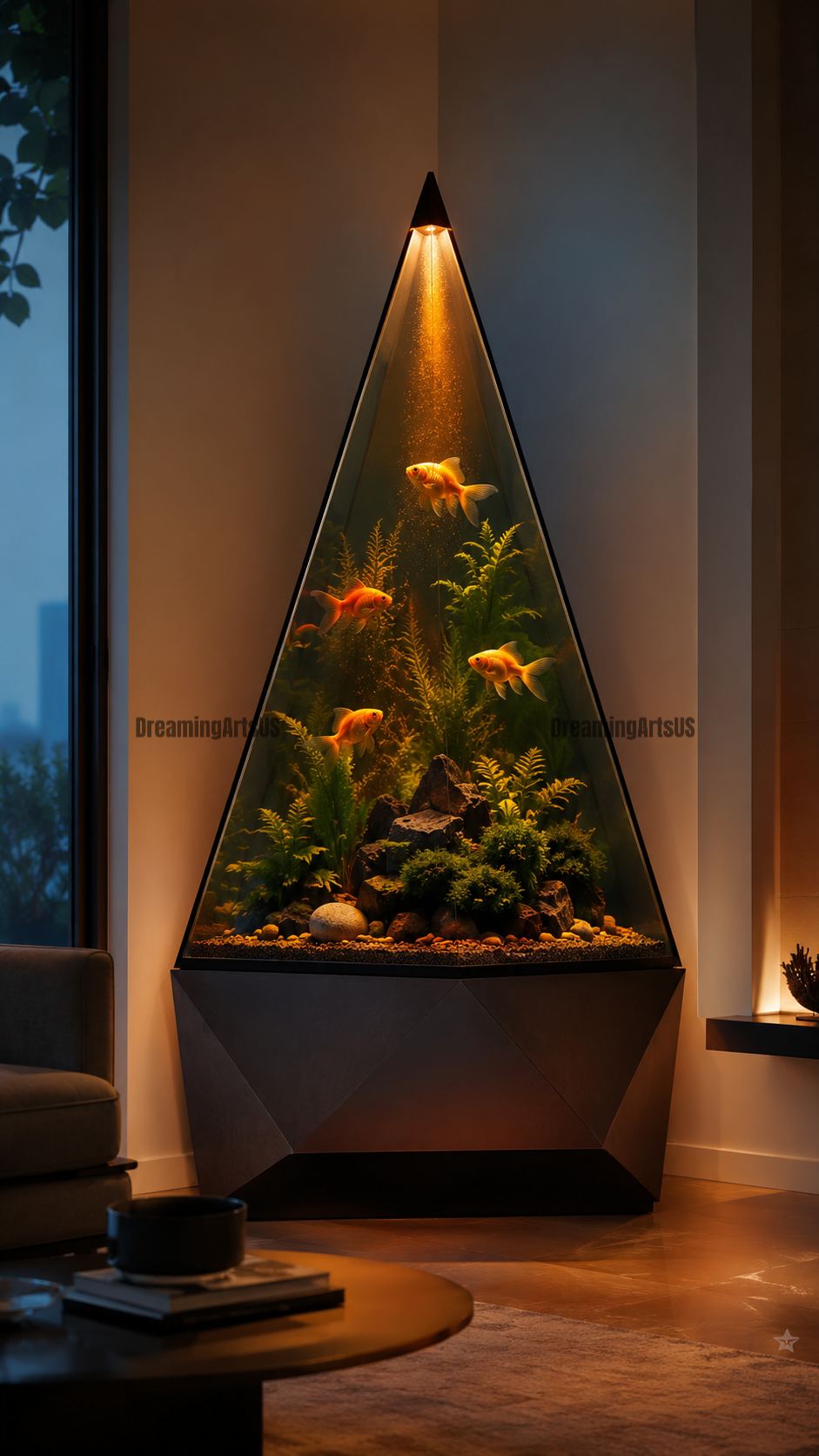 Corner Pyramid Aquarium