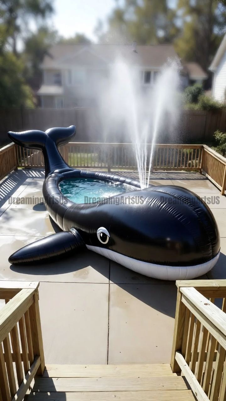 inflatable whale swimming pool