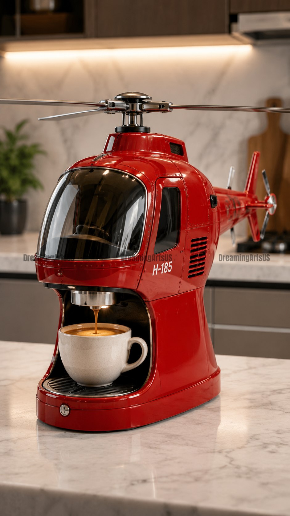 Helicopter Coffee Machine