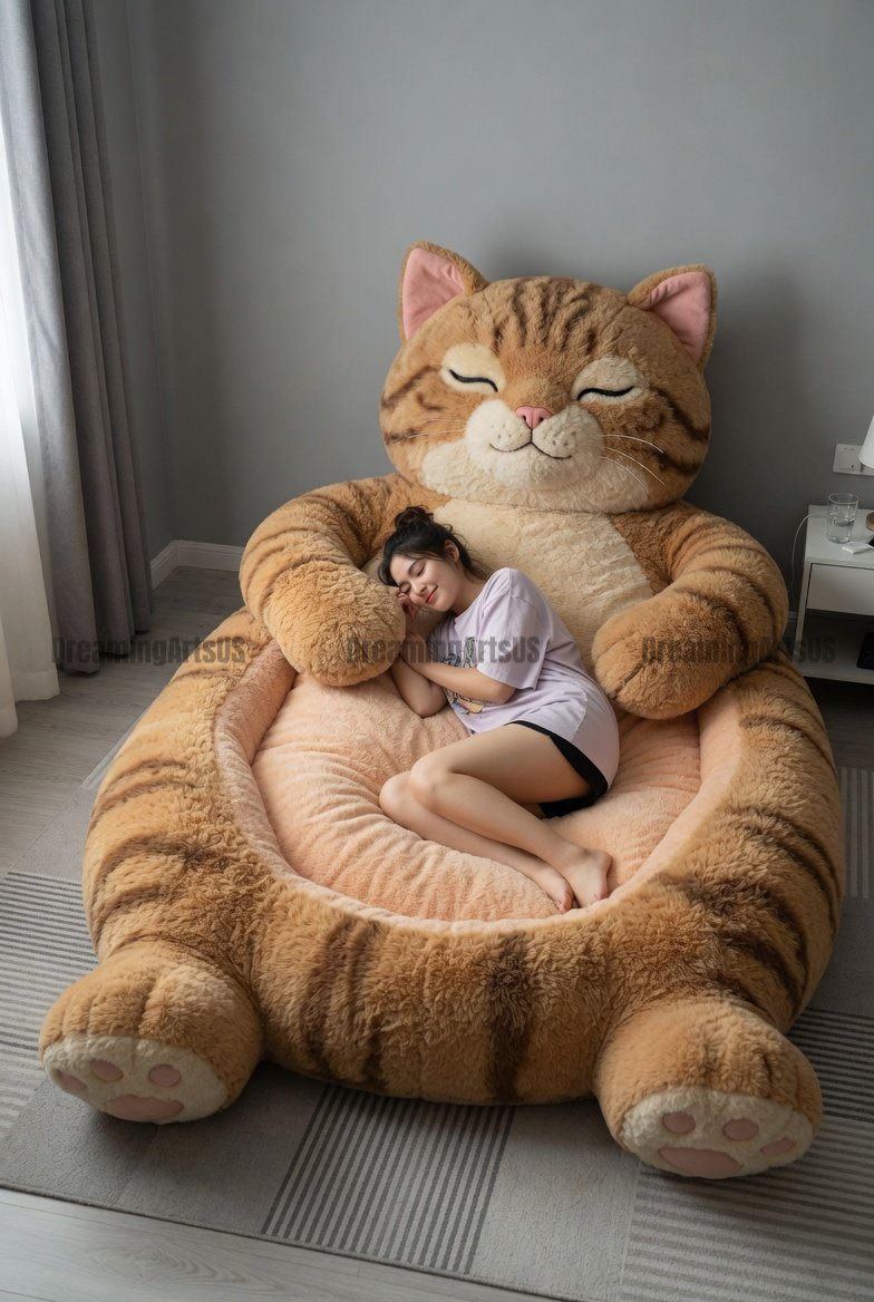 hugging cat-shaped bed