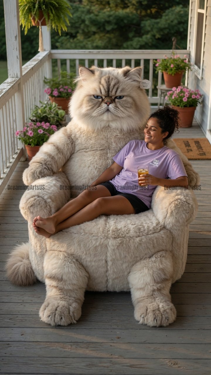 cat walking recliner