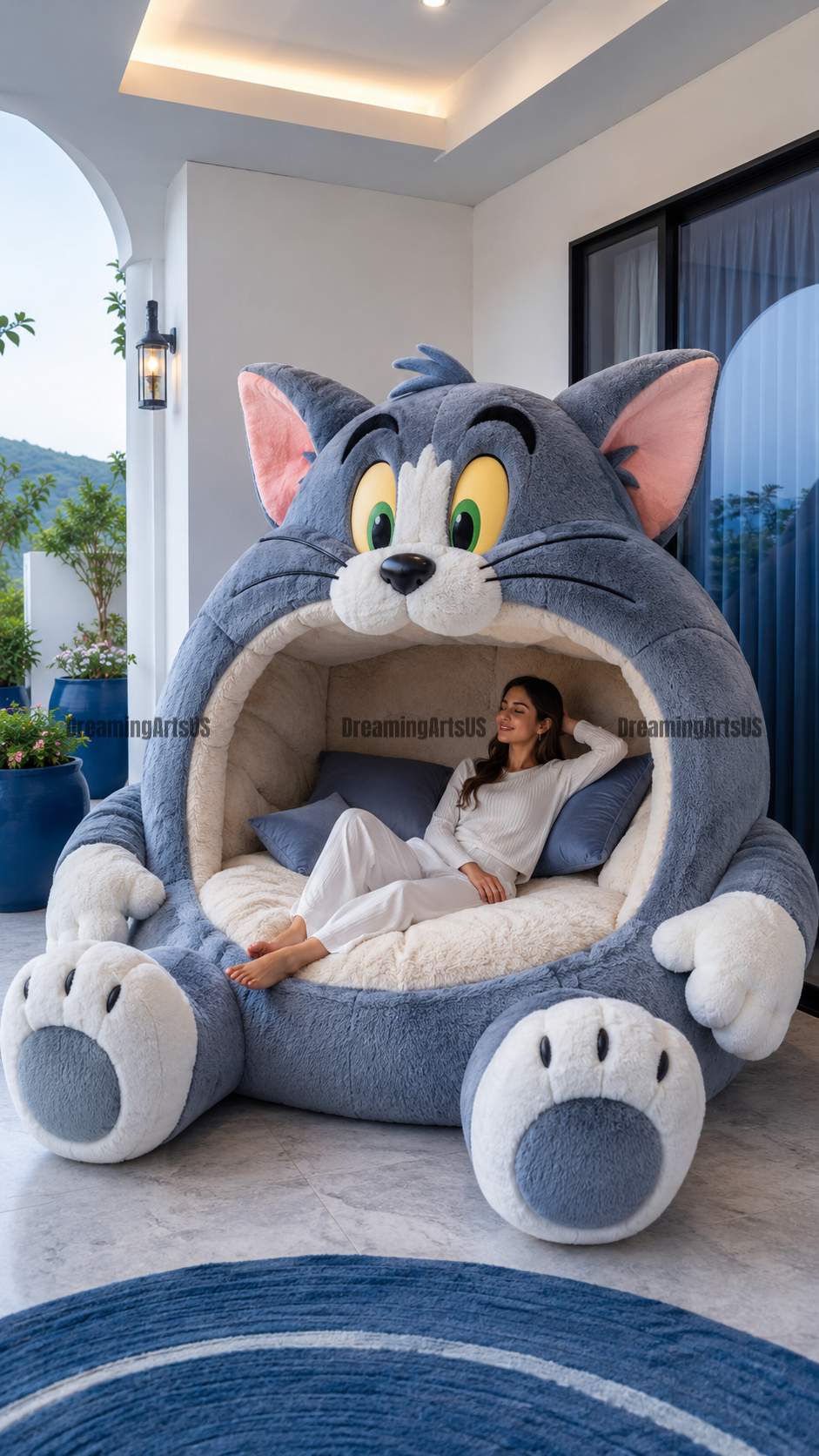 Tom & Jerry lounging pod