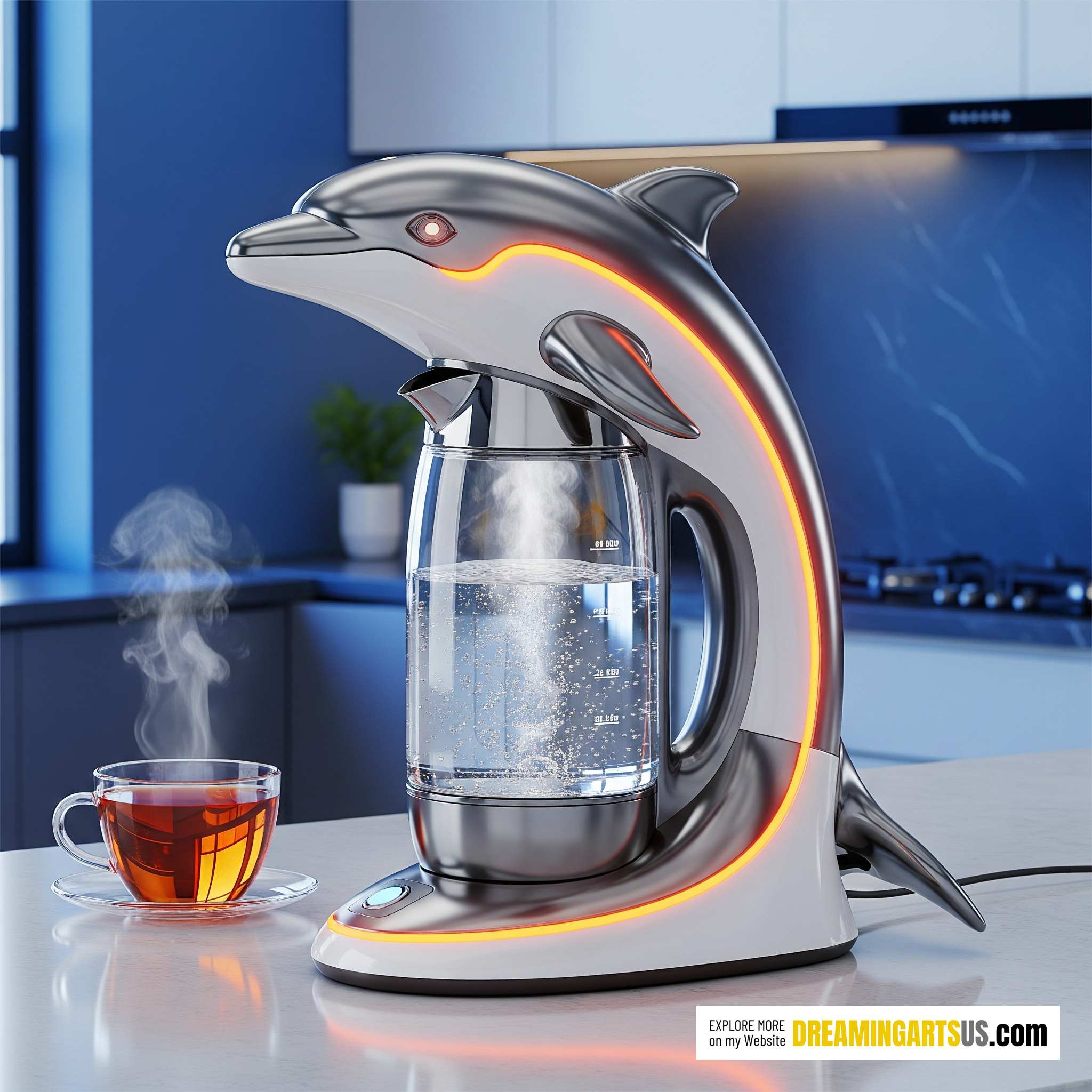 Dolphin-inspired Electric Kettle