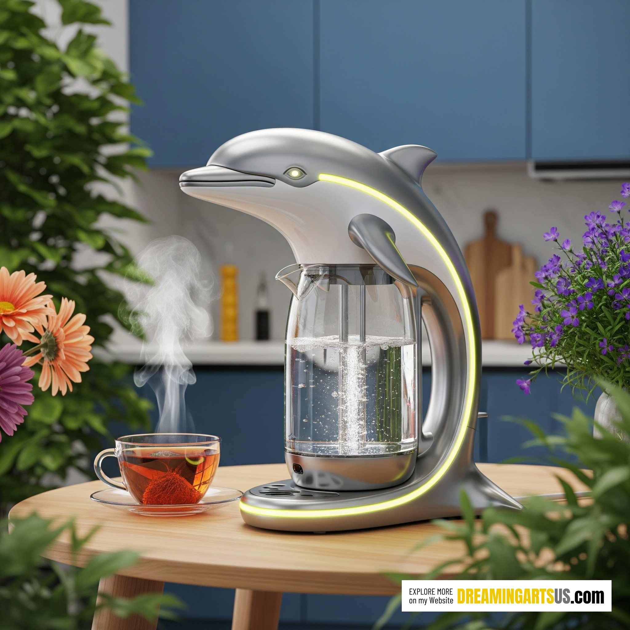 Dolphin-inspired Electric Kettle