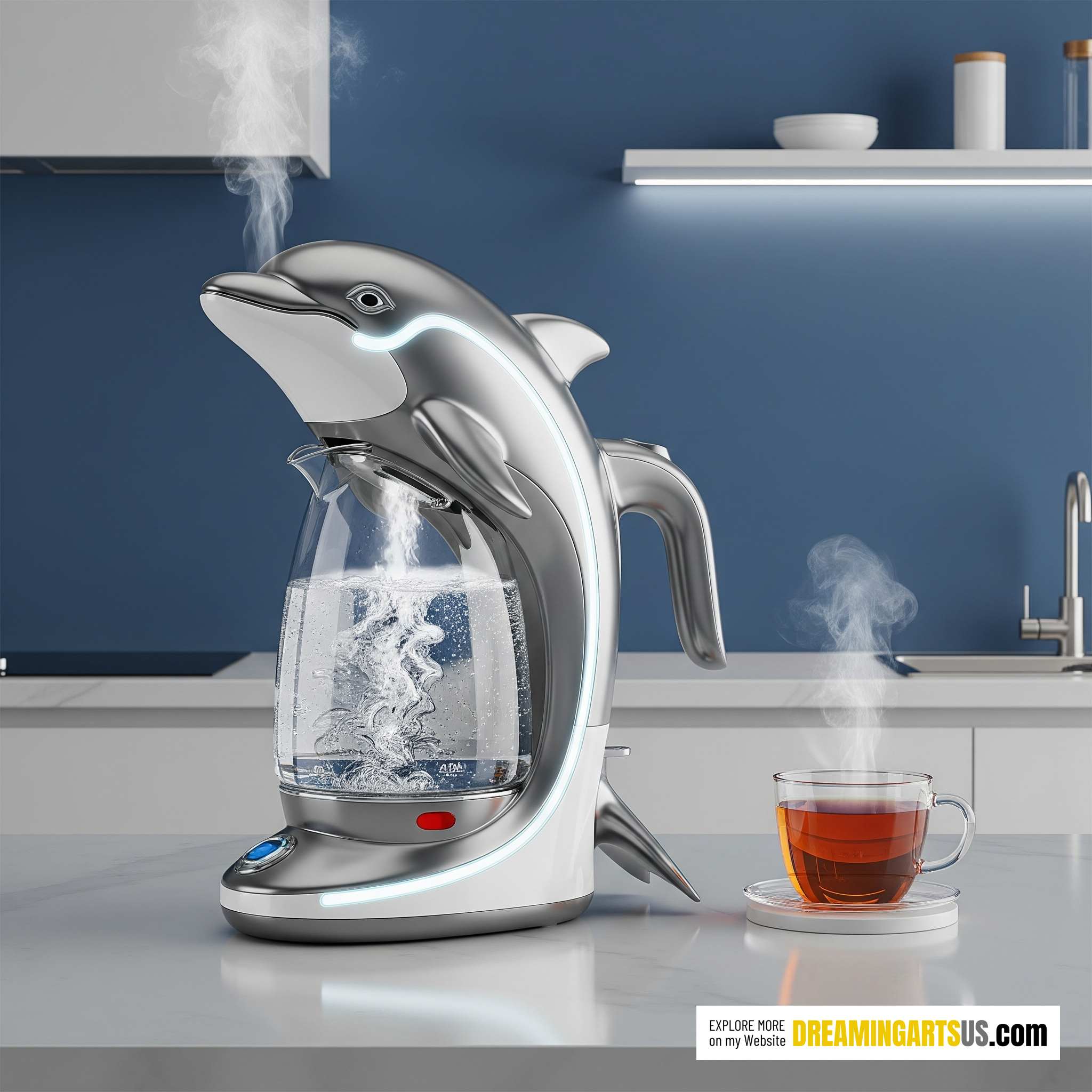 Dolphin-inspired Electric Kettle