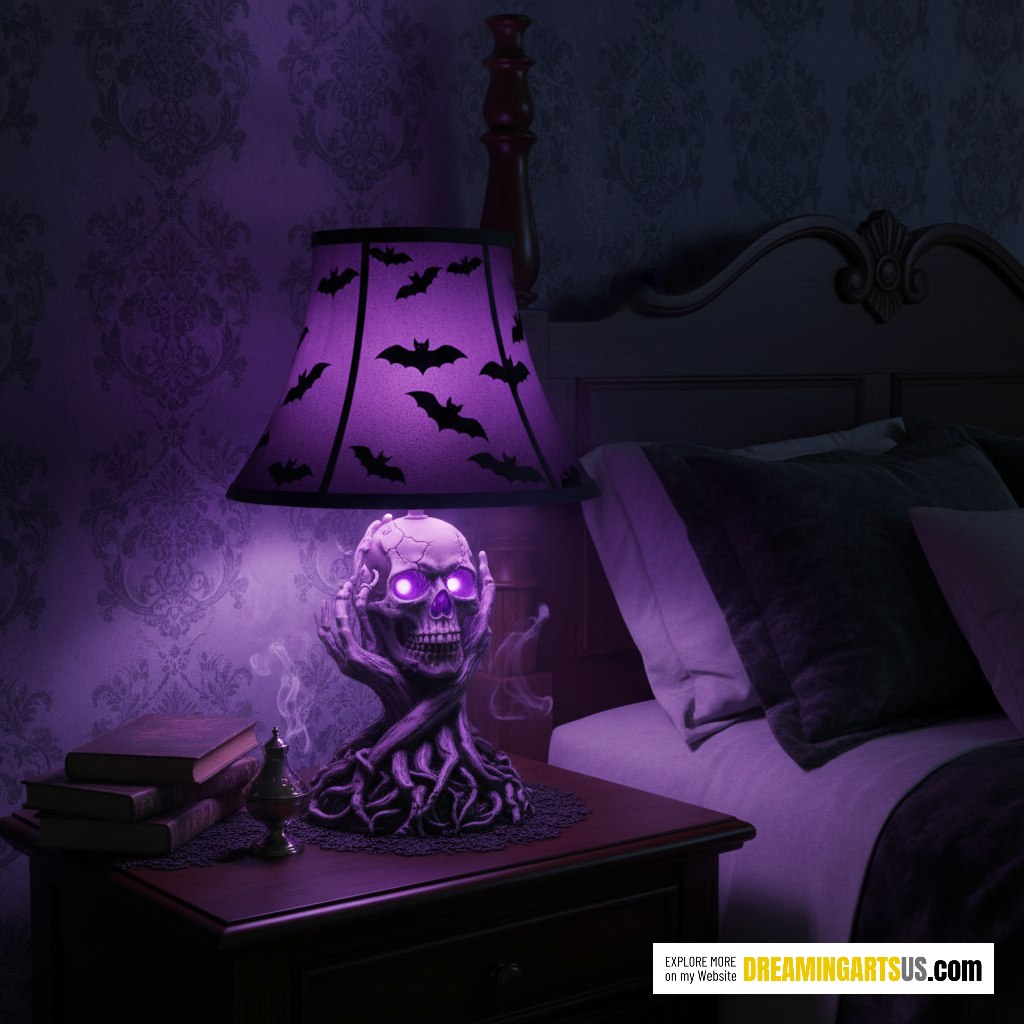 Gothic Skull Table Lamp