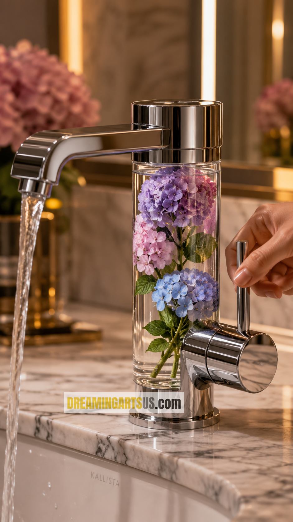 epoxy flower faucet