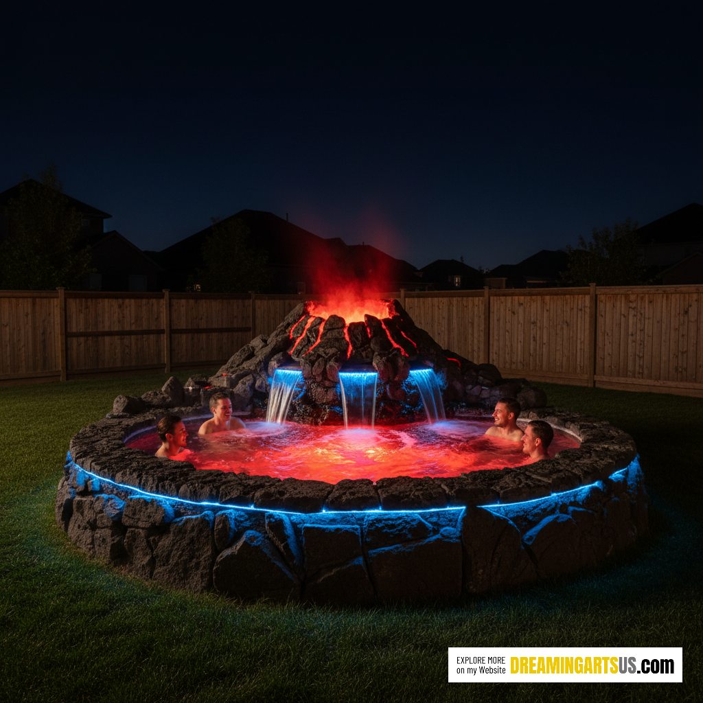 Volcano-inspired Hot Tubs