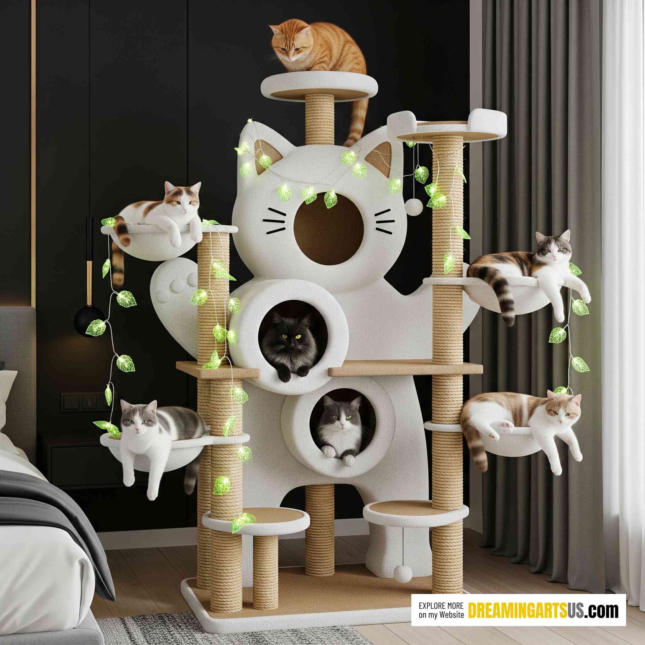 Cat-shaped Cat Playground