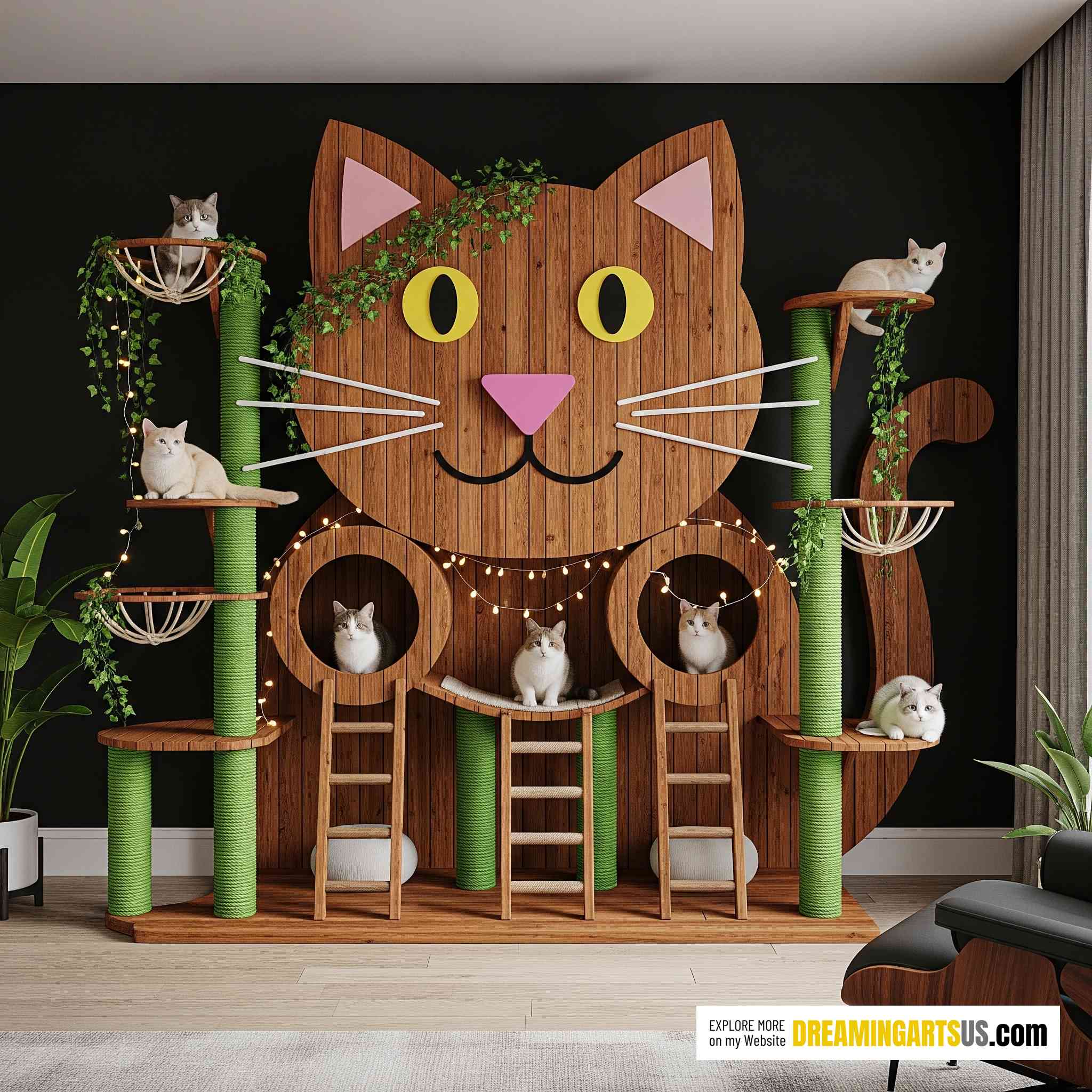 Cat Shaped Cat Playgrounds