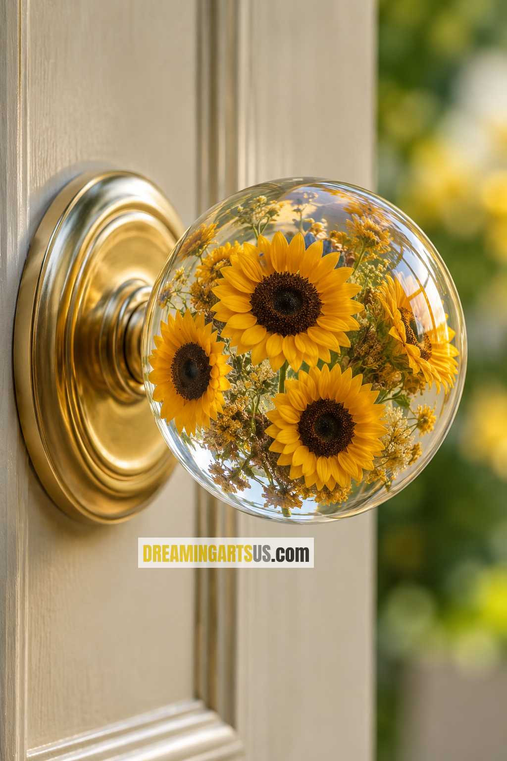 Floral Epoxy Door Knob