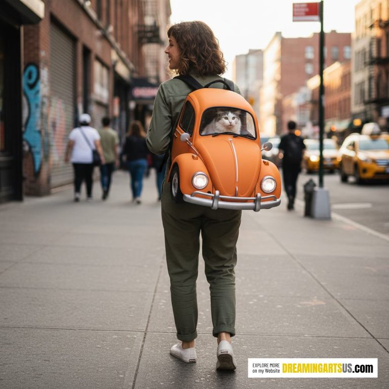 Volkswagen Beetle Cat Backpack | For Classic VW Lovers