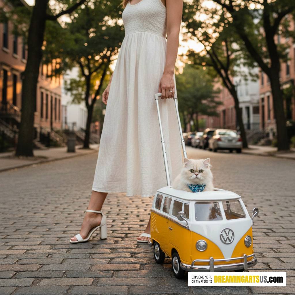 VW Bus Pet Trolley Bag