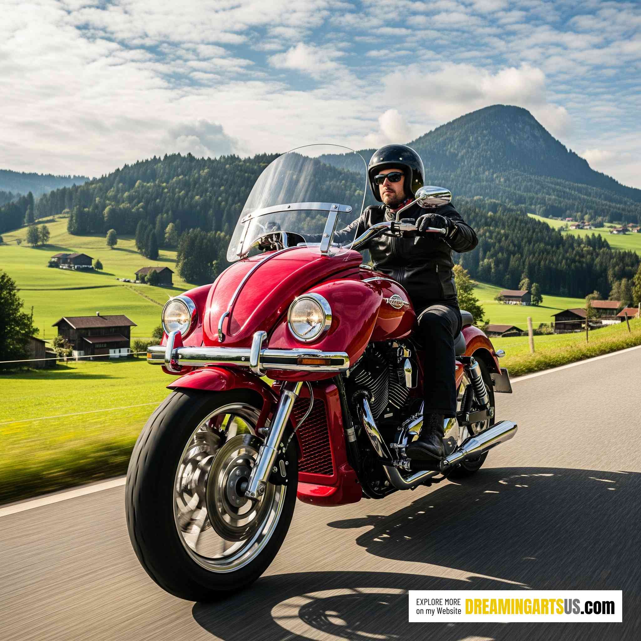 VW Beetle inspired Motorcycle