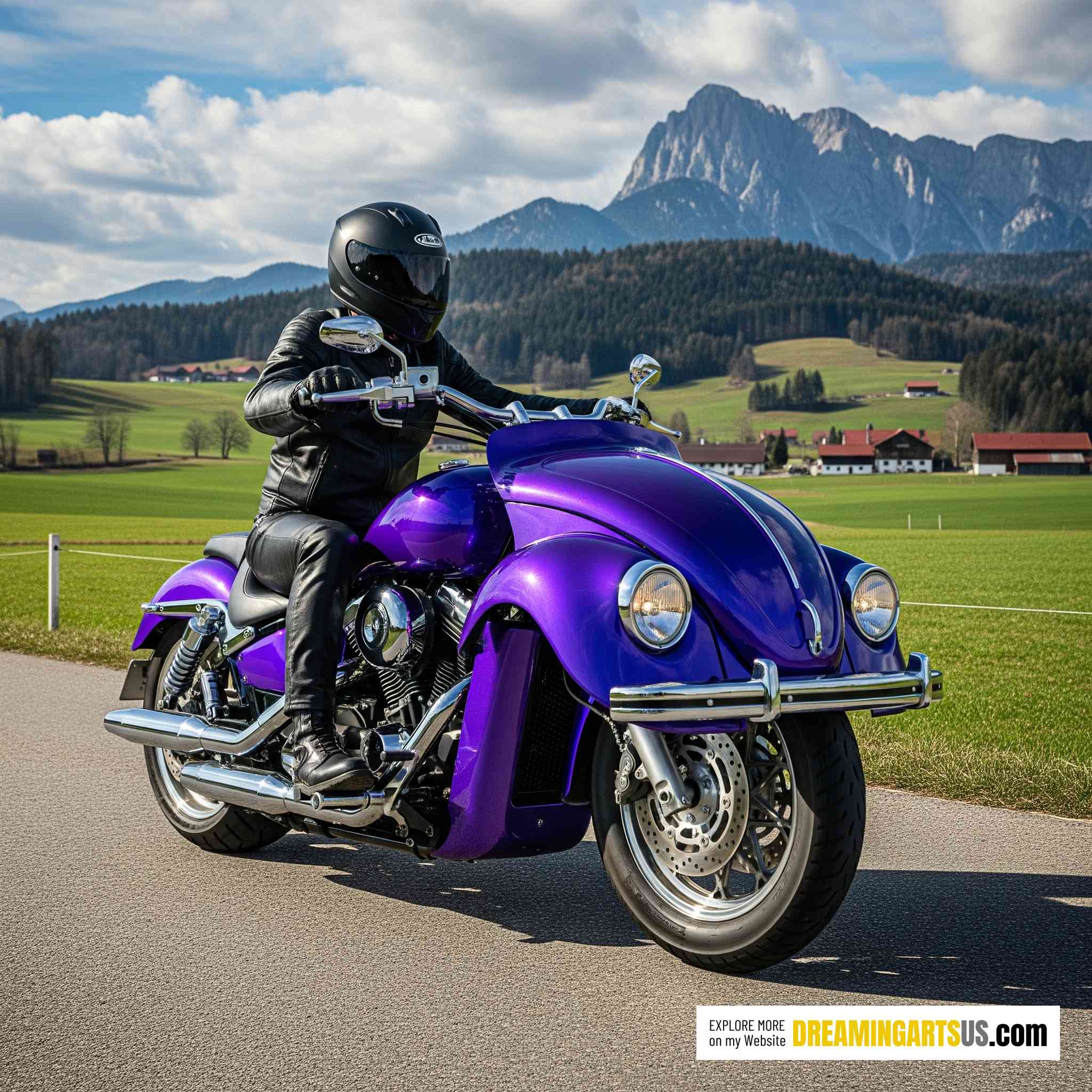 Classic VW Beetle Motorcycle