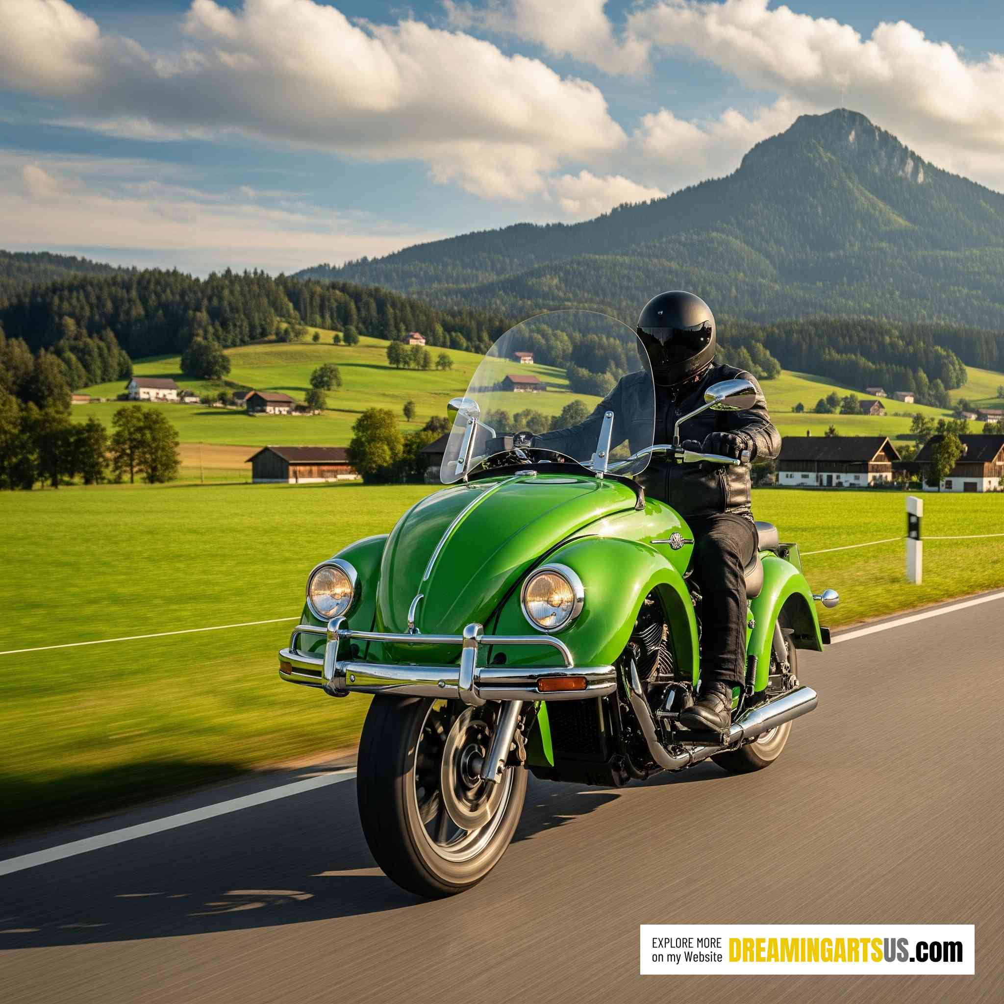 Classic VW Beetle Motorcycle