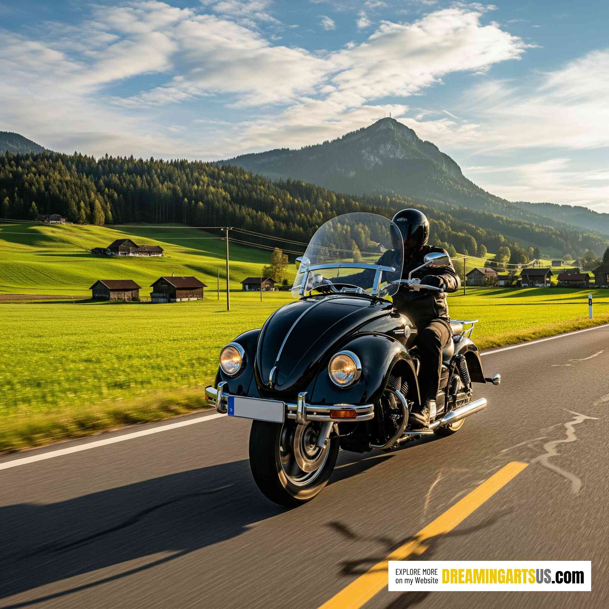 Classic VW Beetle Motorcycle