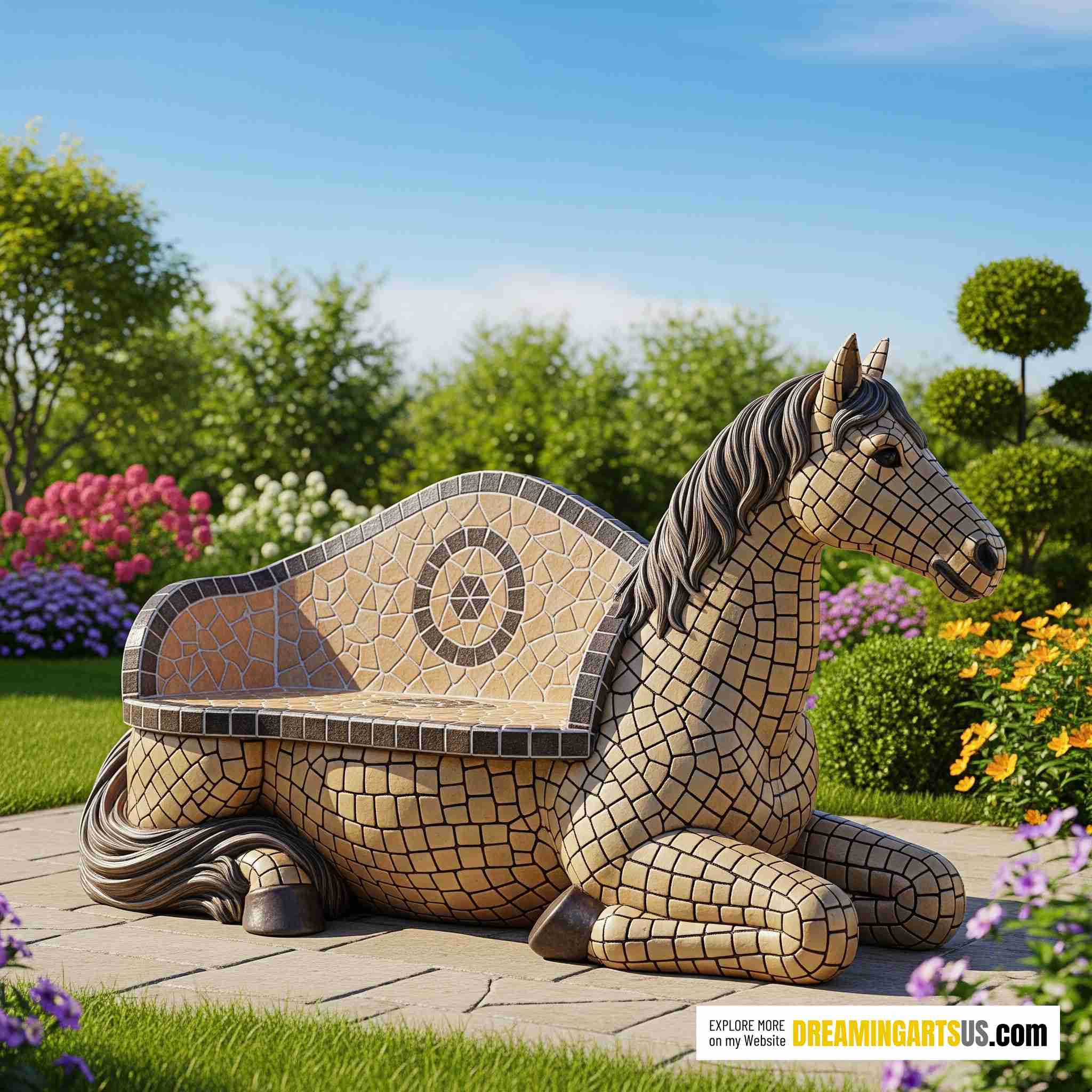 Animal Benches Made From Stone