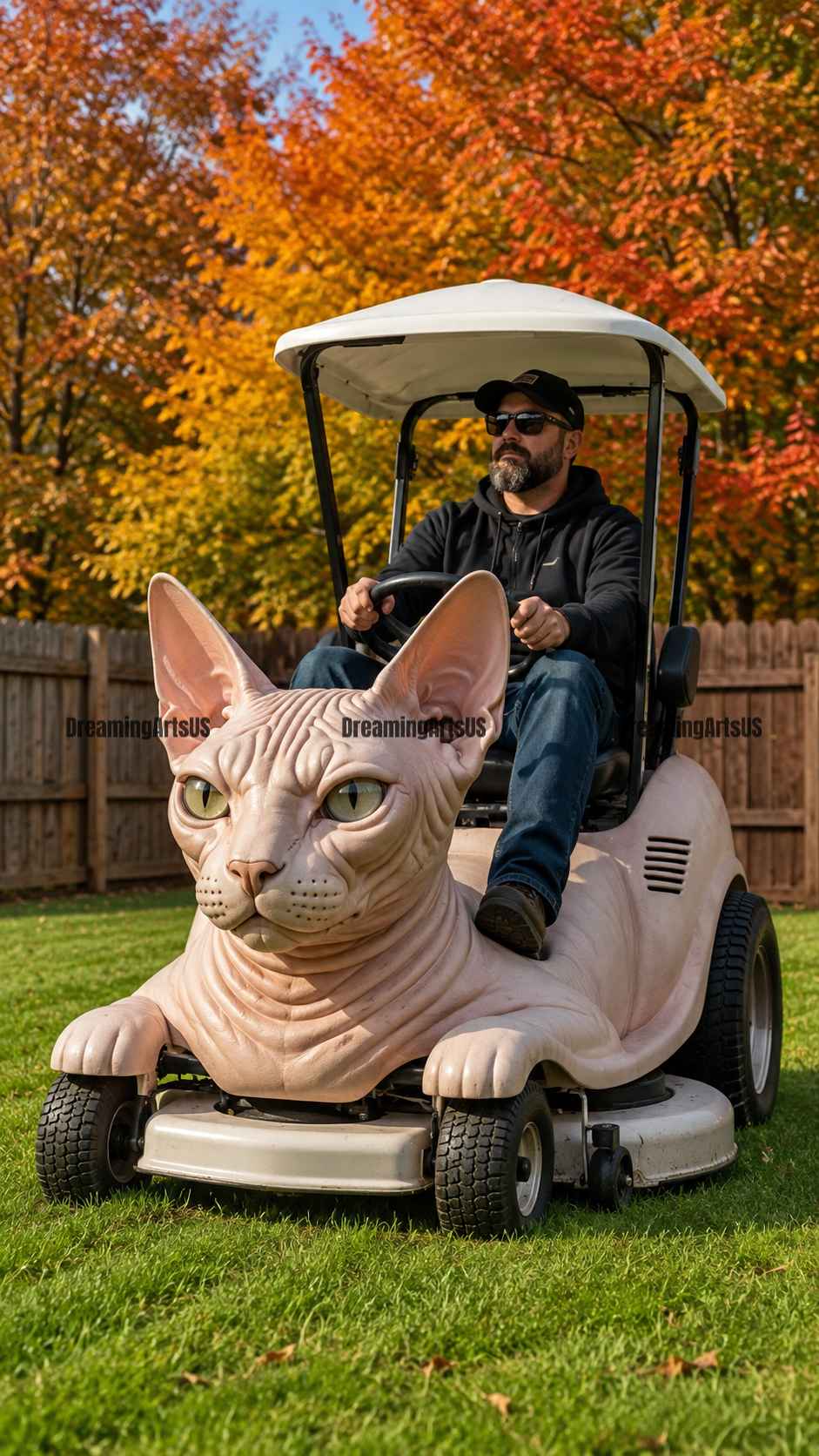 giant cat lawn mower
