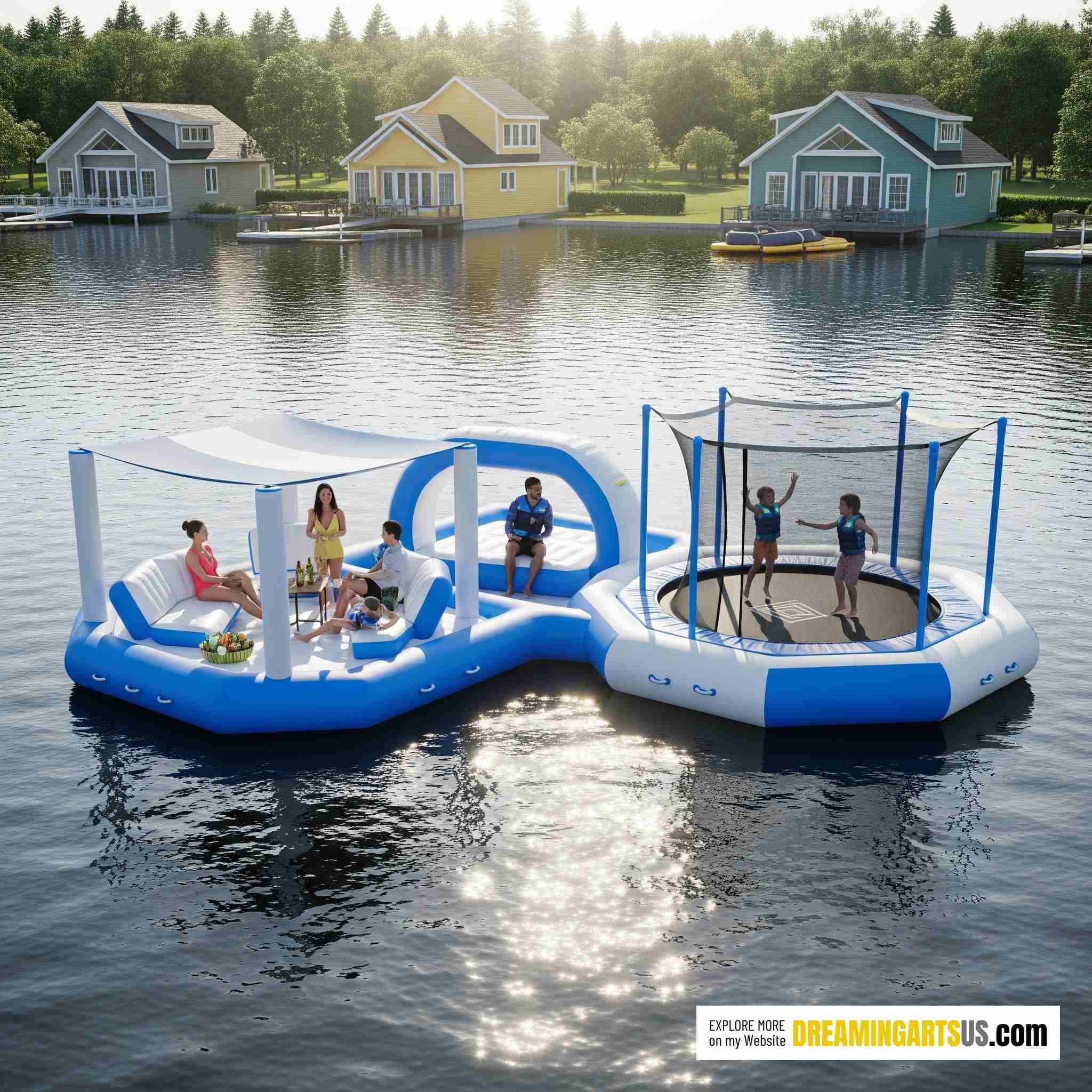 Party Floats With Built-In Trampoline