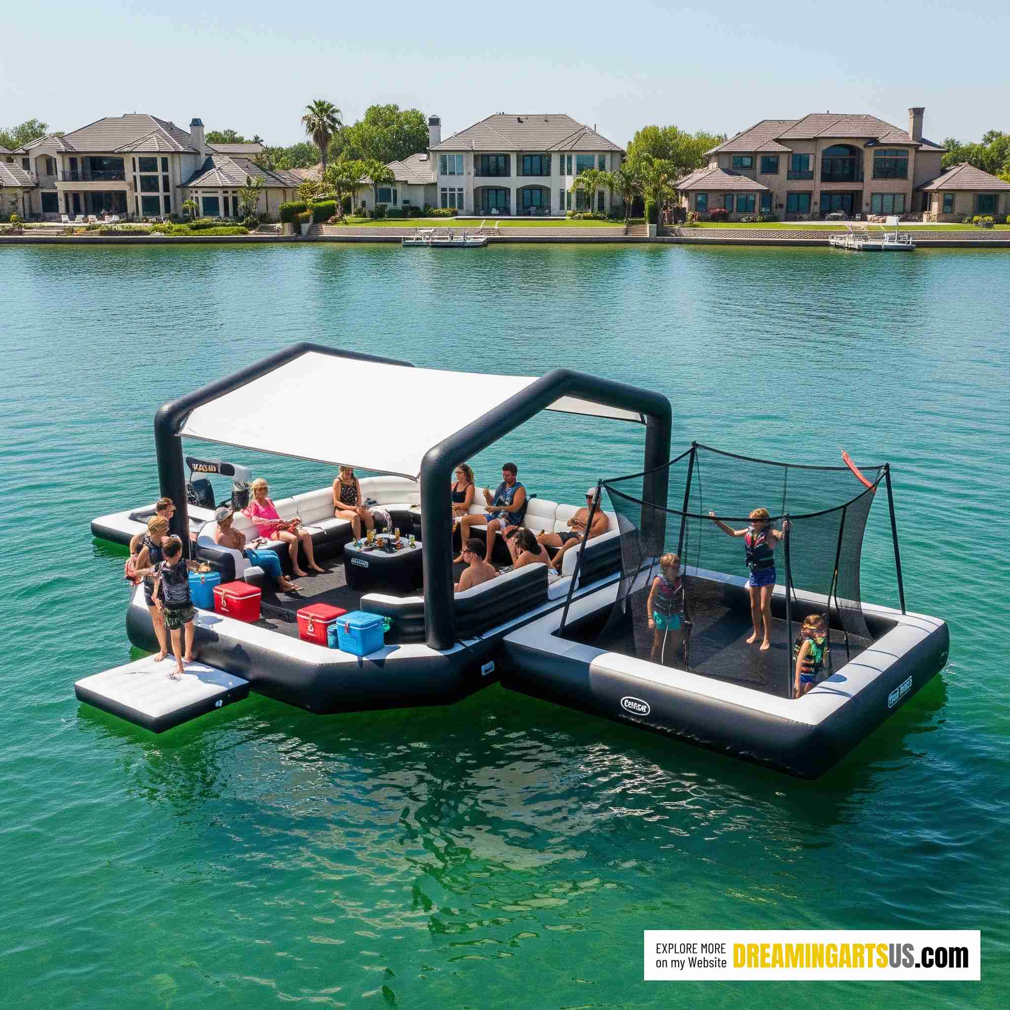 Party Floats With Built-In Trampolines