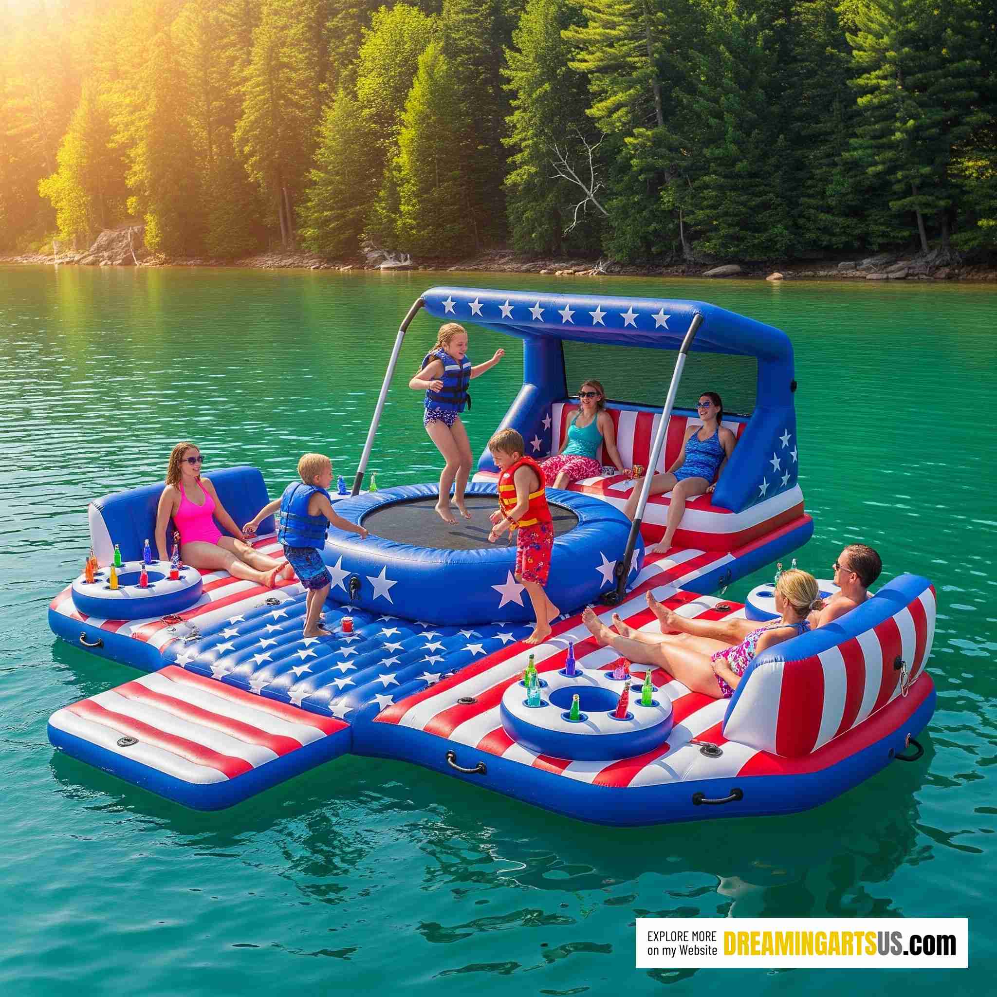 Party Floats With Built-In Trampolines