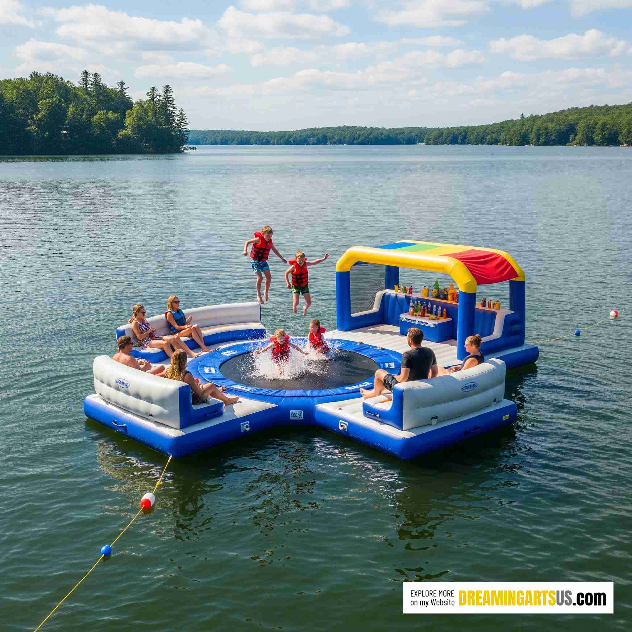 Party Floats With Built-In Trampoline