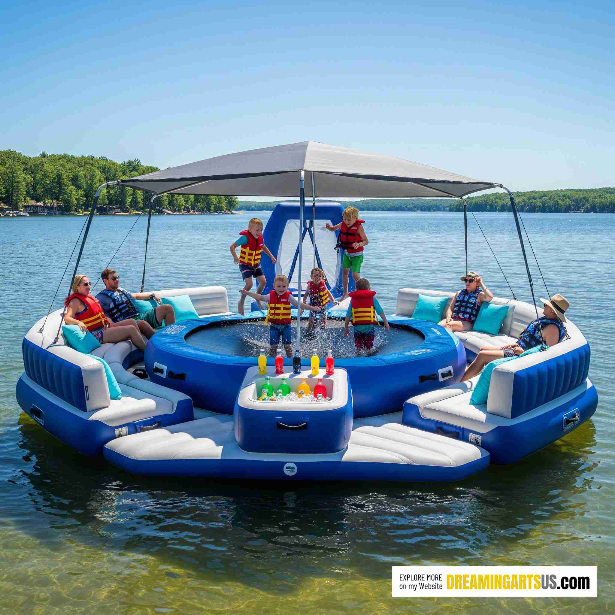 Party Floats With Built-In Trampolines