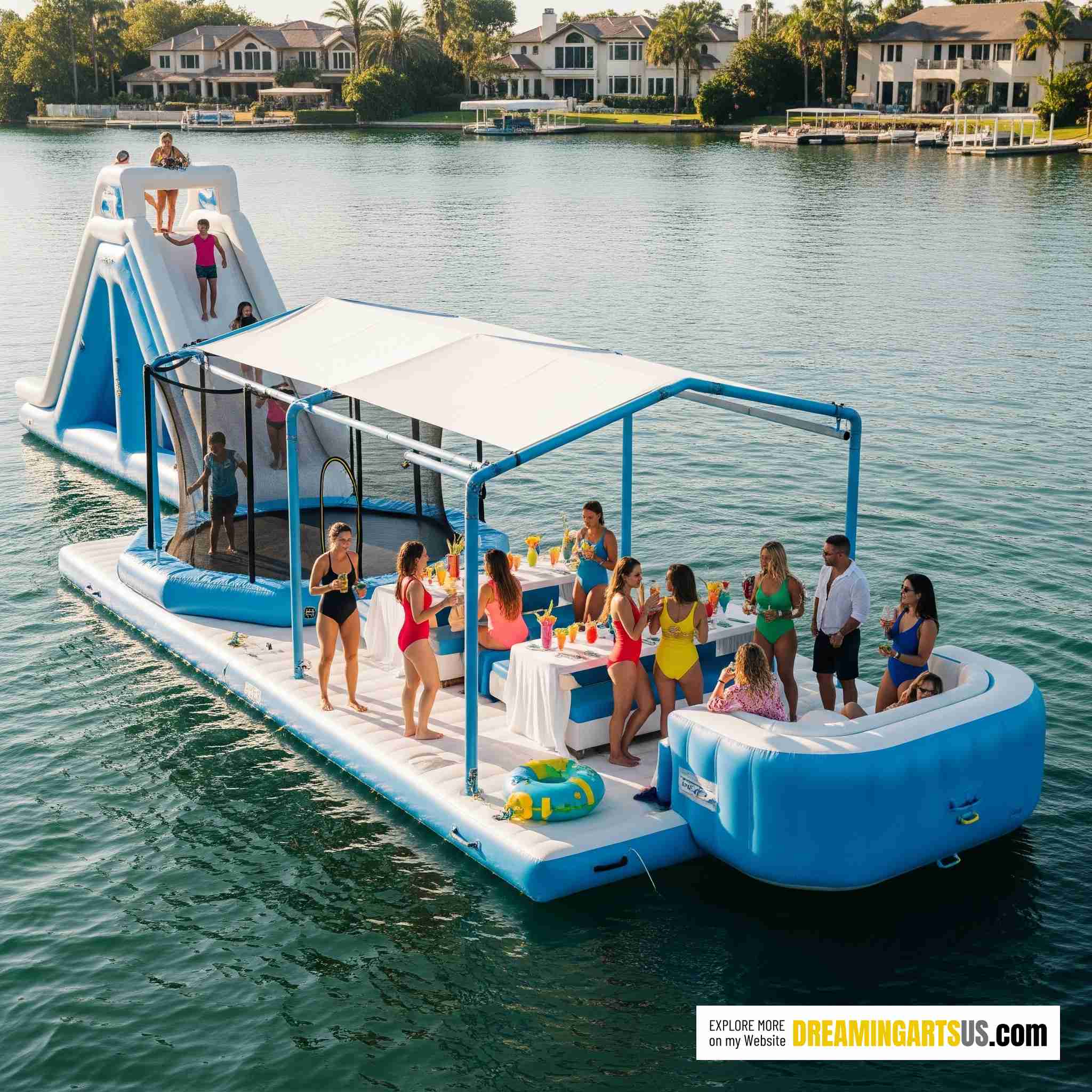 Party Floats With Built-In Trampolines